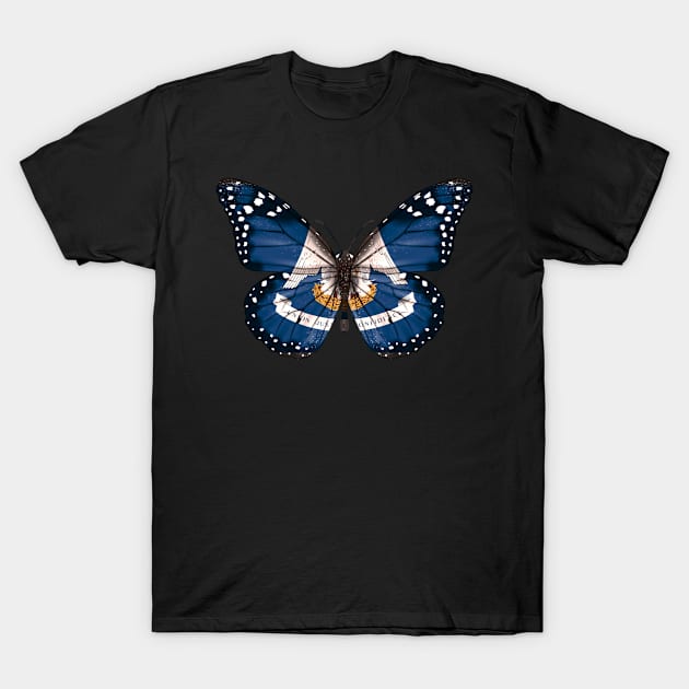 Louisiana Flag Butterfly - Gift for Louisianian From Louisiana LA T-Shirt by Country Flags